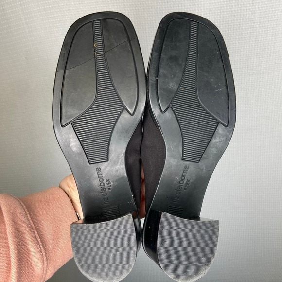 Liz Claiborne | Black Slip On Comfort Heels Block 8.5 - Picture 5 of 6